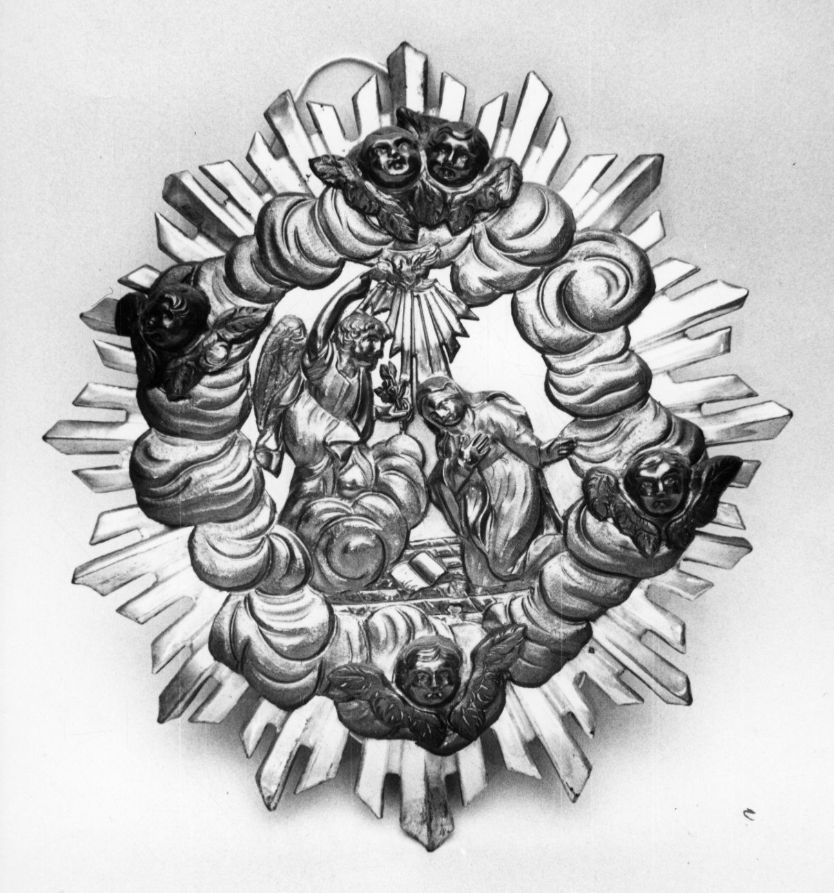 Annunciazione (emblema di confraternita, opera isolata) - bottega piemontese (sec. XIX)