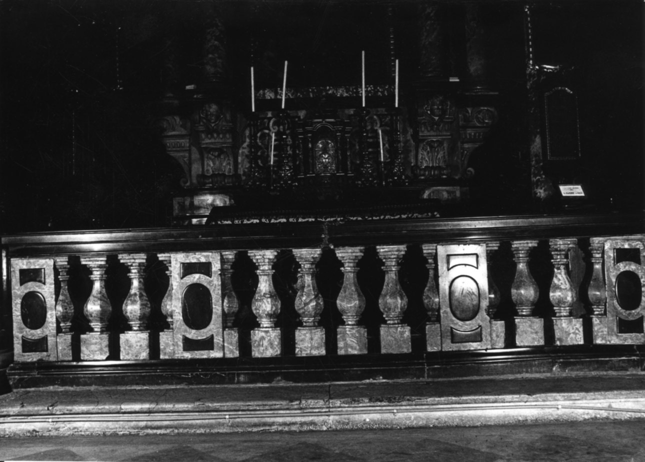 balaustrata di cappella, opera isolata - bottega Italia settentrionale (prima metà sec. XVII)