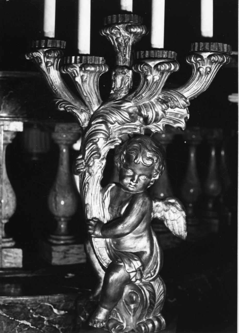 candelabro, opera isolata - bottega piemontese (prima metà sec. XVIII)