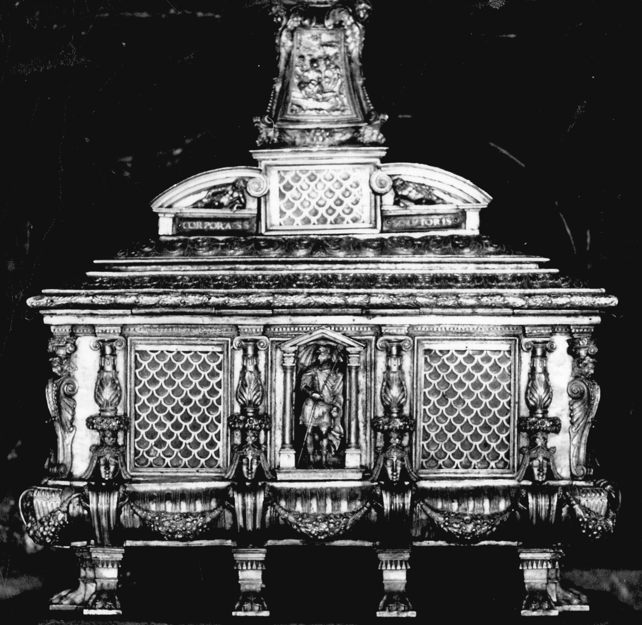 reliquiario a teca - a cassetta, opera isolata - bottega romana (ultimo quarto sec. XVI)