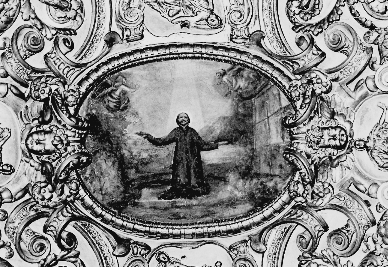 Morte di San Francesco Saverio sull'isola di Sancian (decorazione pittorica, elemento d'insieme) - bottega luganese (metà sec. XVII)