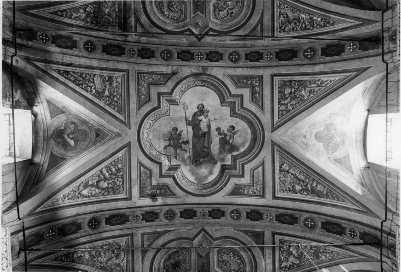 San Giuseppe e Gesù Bambino (dipinto) di Somati Giulio, Sura Vittorio (ultimo quarto sec. XIX)