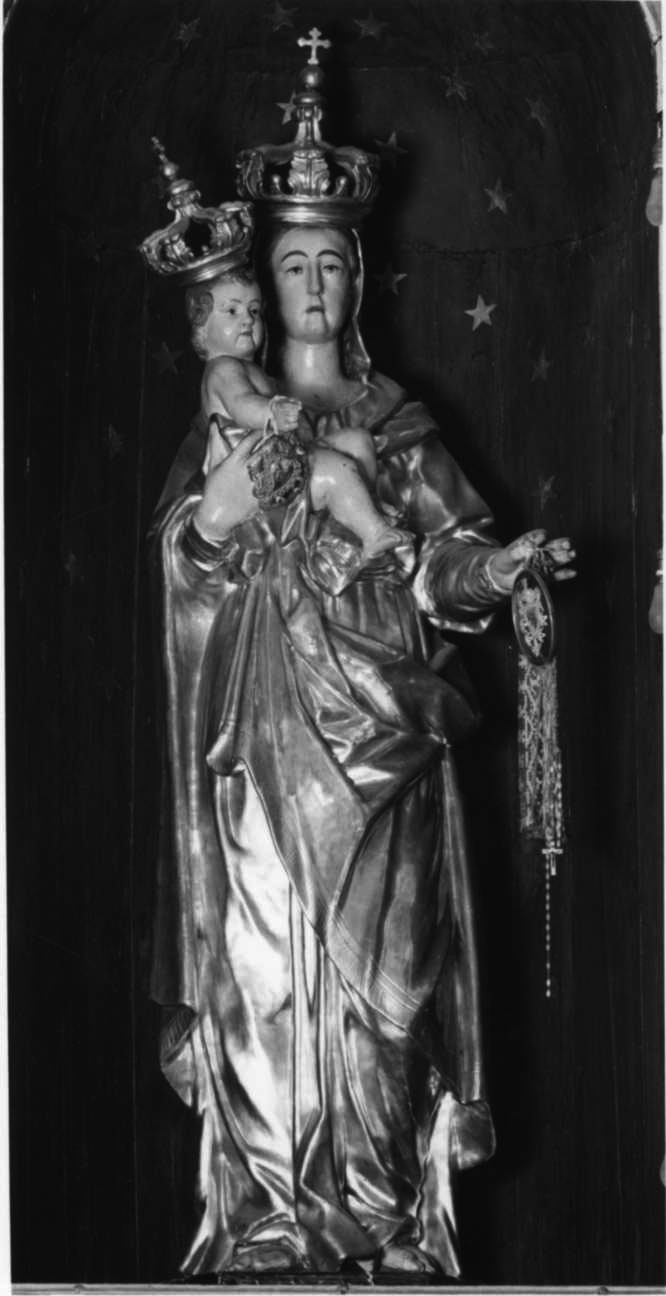 Madonna del Rosario (statua, opera isolata) - bottega piemontese (seconda metà sec. XVII)