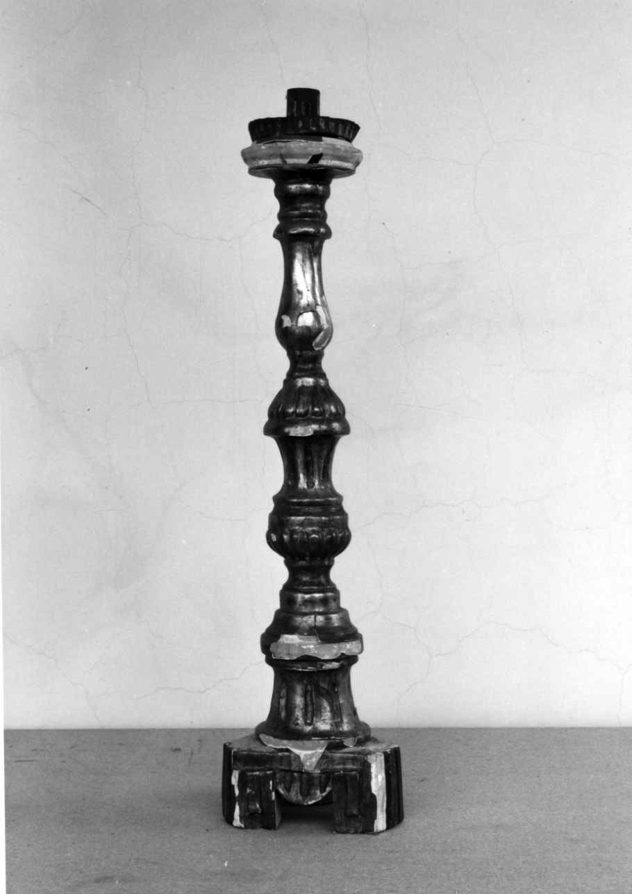 candeliere, serie - bottega piemontese (prima metà sec. XVIII)