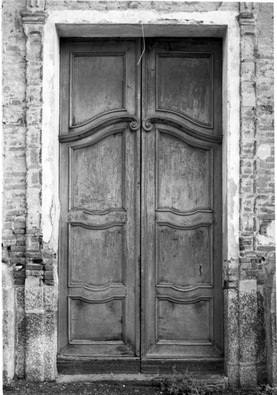 portone - a due battenti, opera isolata - bottega piemontese (seconda metà sec. XVIII)