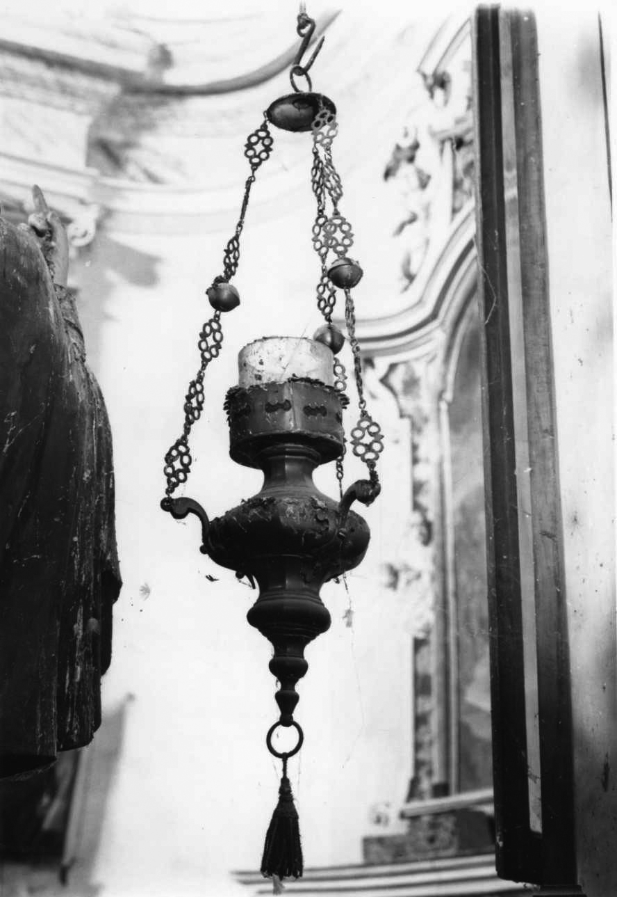 lampada pensile, opera isolata - bottega italiana (inizio sec. XX)