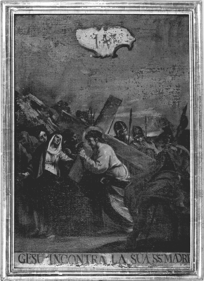 stazione IV: Gesù incontra la Madonna (dipinto, elemento d'insieme) - ambito piemontese (terzo quarto sec. XVIII)