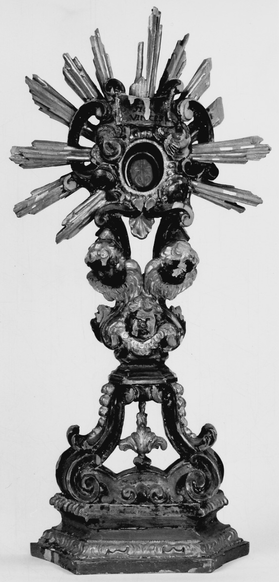 reliquiario - a ostensorio, opera isolata - bottega piemontese (secondo quarto sec. XVIII)