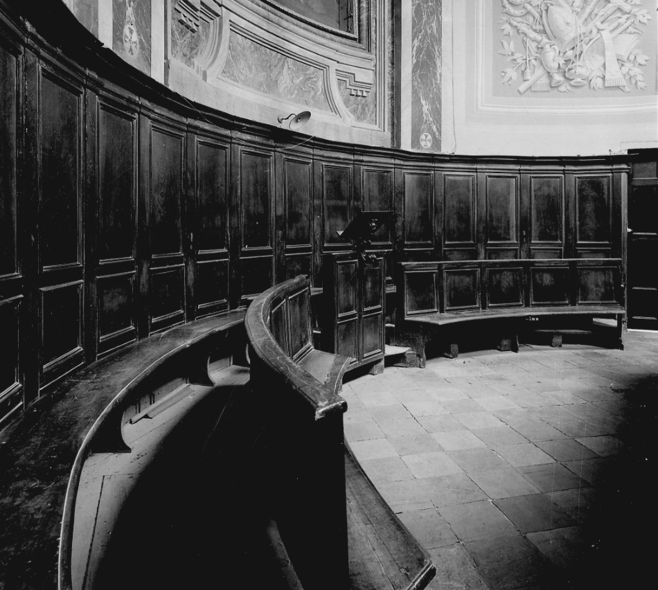 stalli del coro, opera isolata - bottega piemontese (ultimo quarto sec. XVIII)