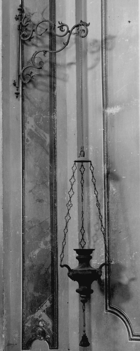 lampada pensile, opera isolata - bottega piemontese (prima metà sec. XIX)