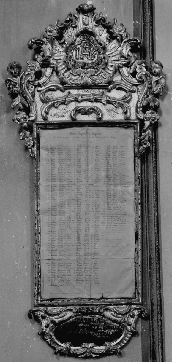 tabella di confraternita, opera isolata - bottega torinese (terzo quarto sec. XVIII)