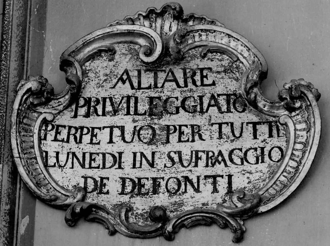 tabella, opera isolata - bottega torinese (secondo quarto sec. XVIII)