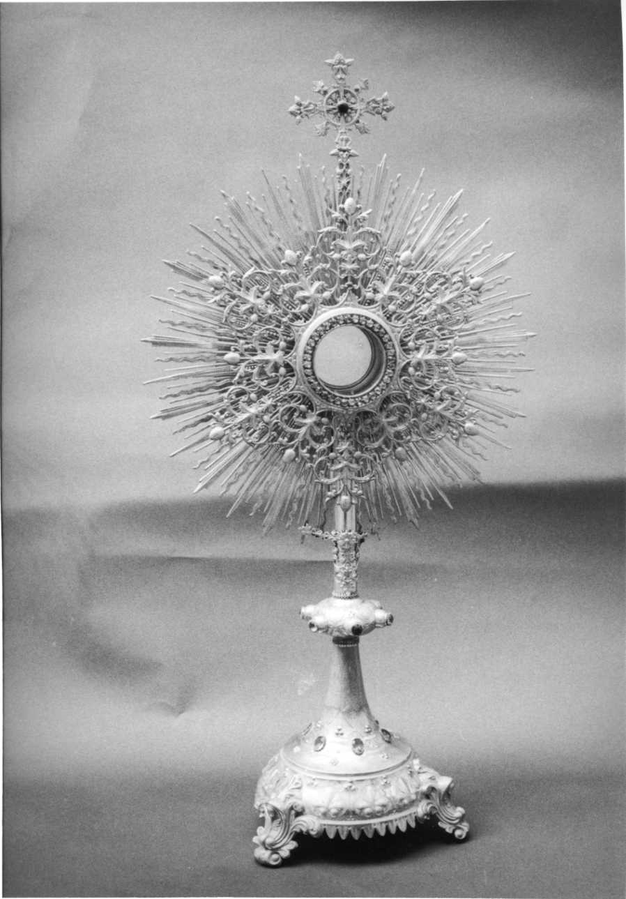 ostensorio - a raggiera, opera isolata - bottega piemontese (primo quarto sec. XX)