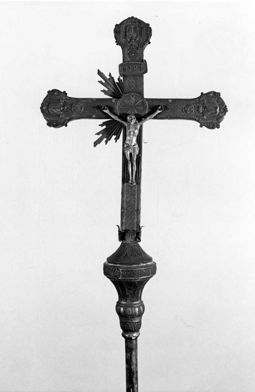 Cristo crocifisso (croce processionale, opera isolata) - bottega piemontese (ultimo quarto sec. XVIII)