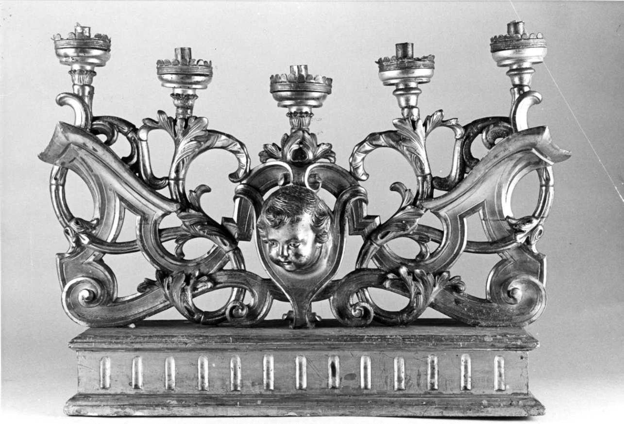 candelabro, serie di Botto Bartolomeo (cerchia) (terzo quarto sec. XVII)