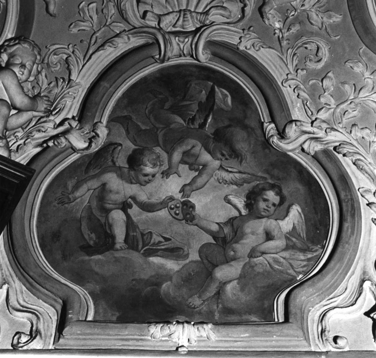 angeli (dipinto, elemento d'insieme) - ambito piemontese (sec. XIX)