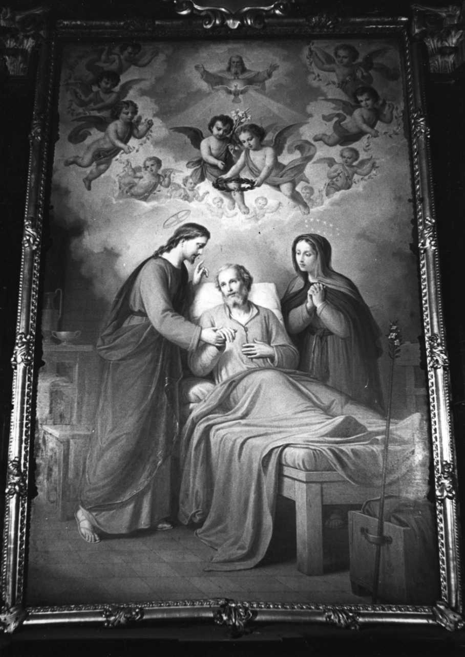 morte di San Giuseppe (dipinto, elemento d'insieme) di Lorenzone Tommaso (fine sec. XIX)