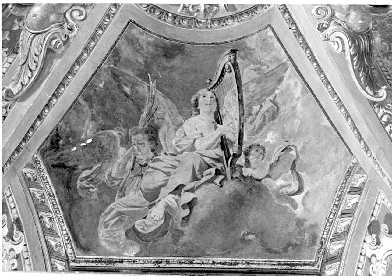 angeli con strumenti musicali (dipinto, elemento d'insieme) di Gautier Francesco (primo quarto, metà sec. XIX, sec. XIX)
