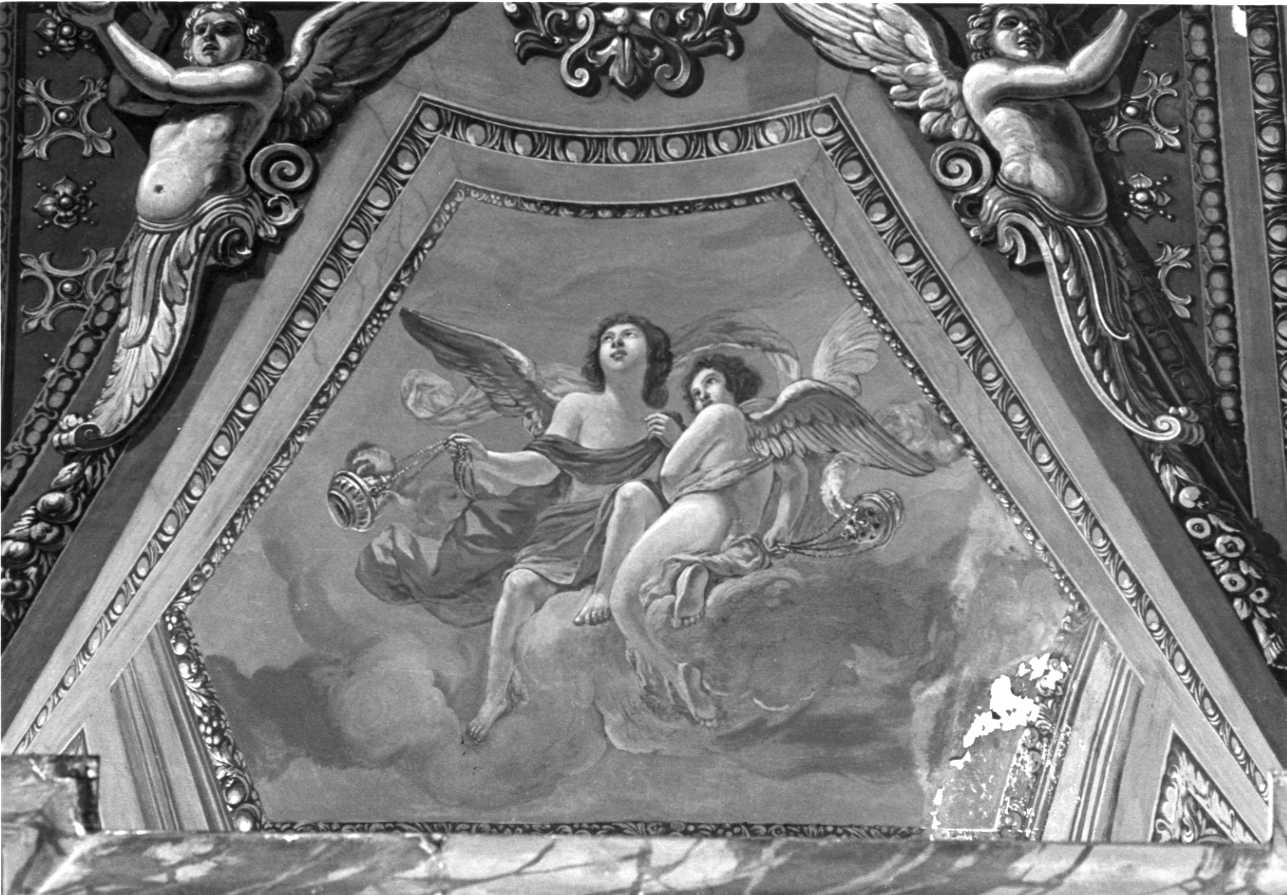angeli con turibolo (dipinto, elemento d'insieme) di Gautier Francesco (primo quarto, metà sec. XIX, sec. XIX)