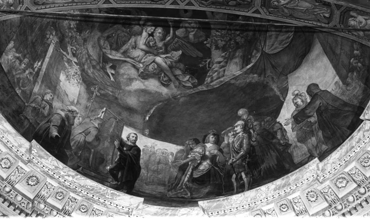 presentazione del progetto della chiesa di San Francesco da Paola di Torino ai duchi di Savoia (dipinto, elemento d'insieme) di Gautier Francesco (primo quarto, metà sec. XIX, sec. XIX)