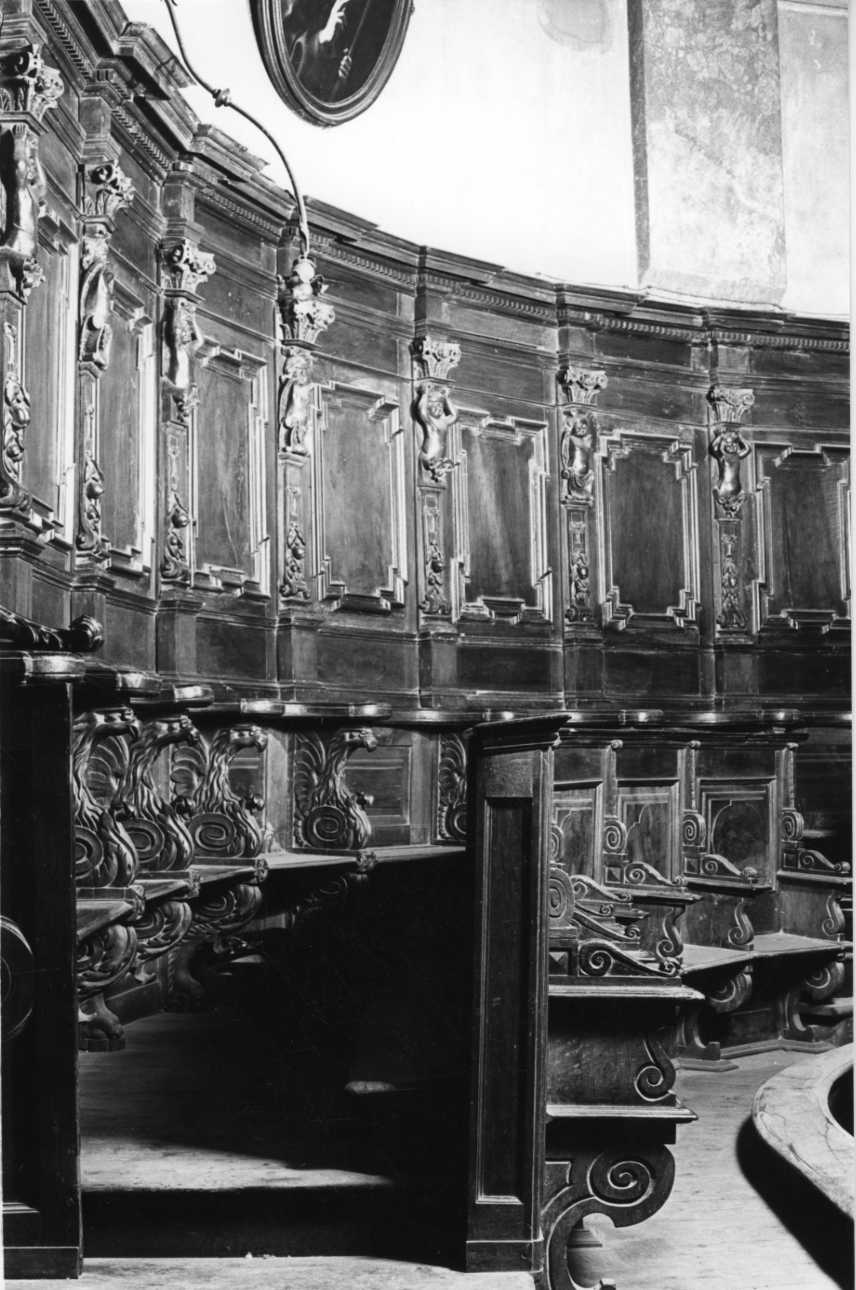 stalli del coro, opera isolata - bottega piemontese (fine sec. XVII)
