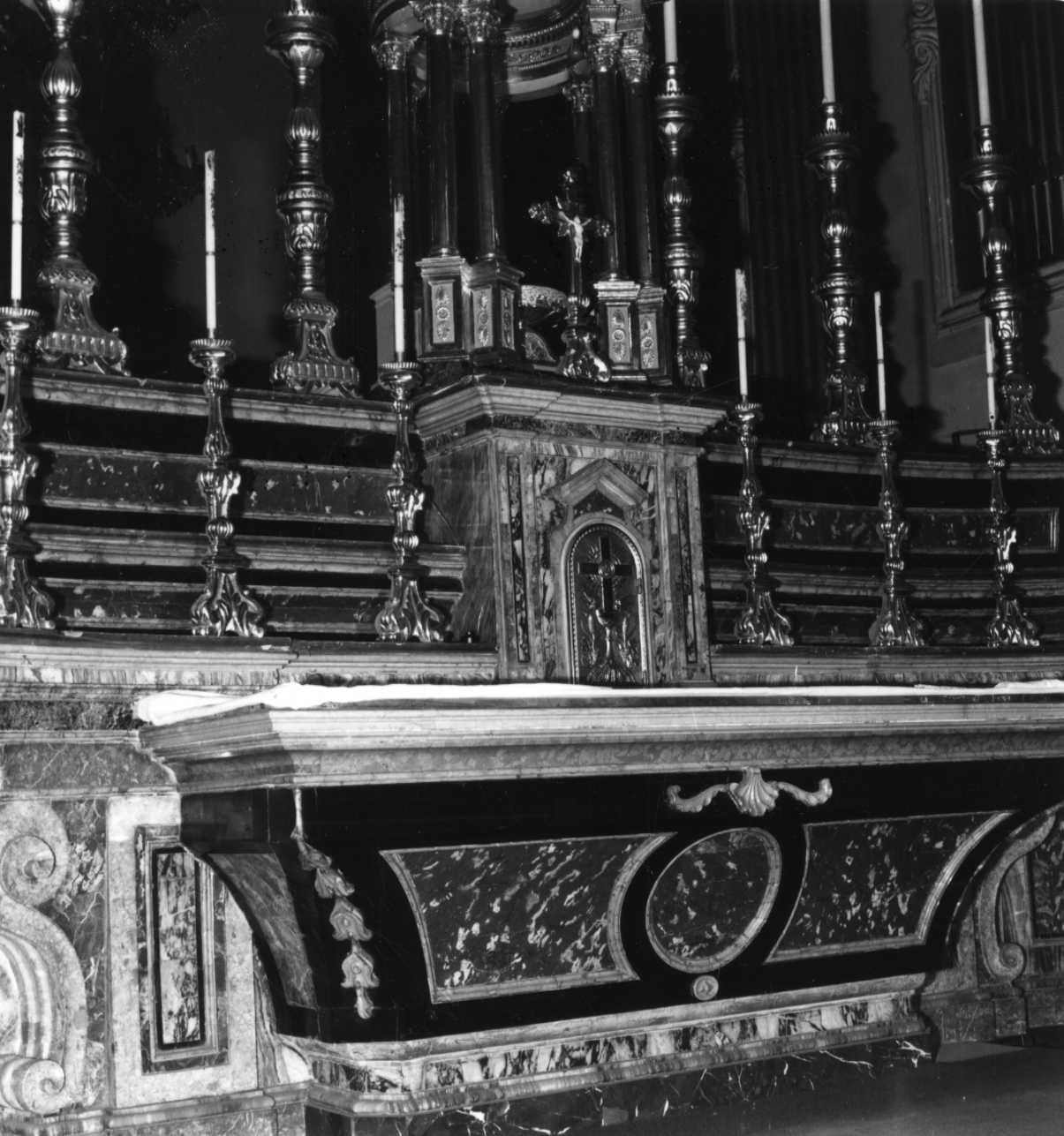 altare maggiore, opera isolata di Rossi Andrea, Galletto Giovanni Battista (seconda metà sec. XVIII)