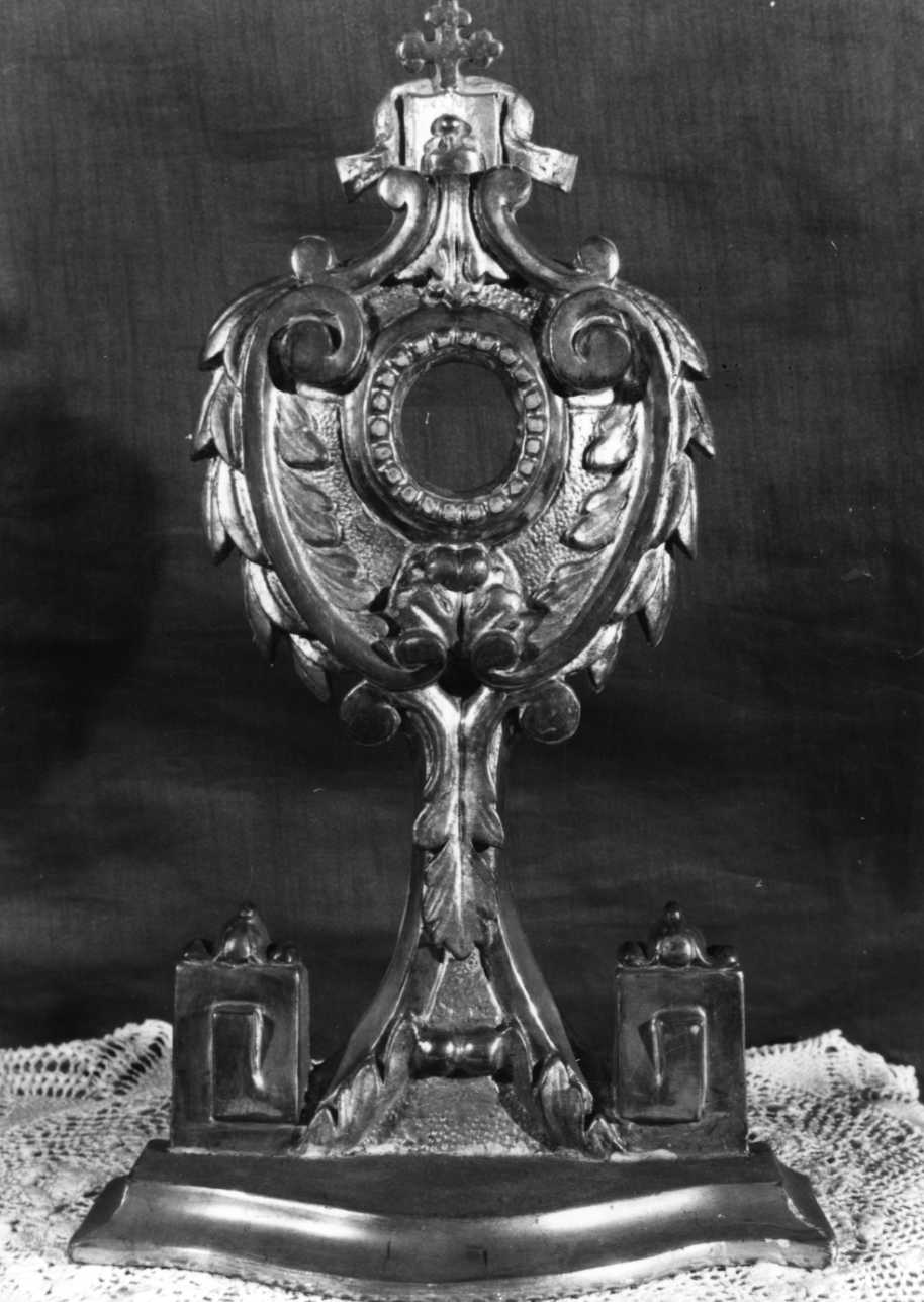 reliquiario - a ostensorio, opera isolata - bottega piemontese (fine/inizio secc. XVIII/ XIX)