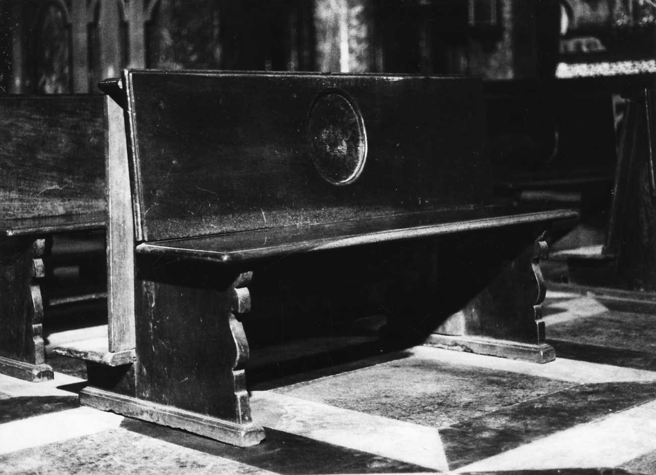 banco da chiesa, serie - bottega piemontese (sec. XIX)