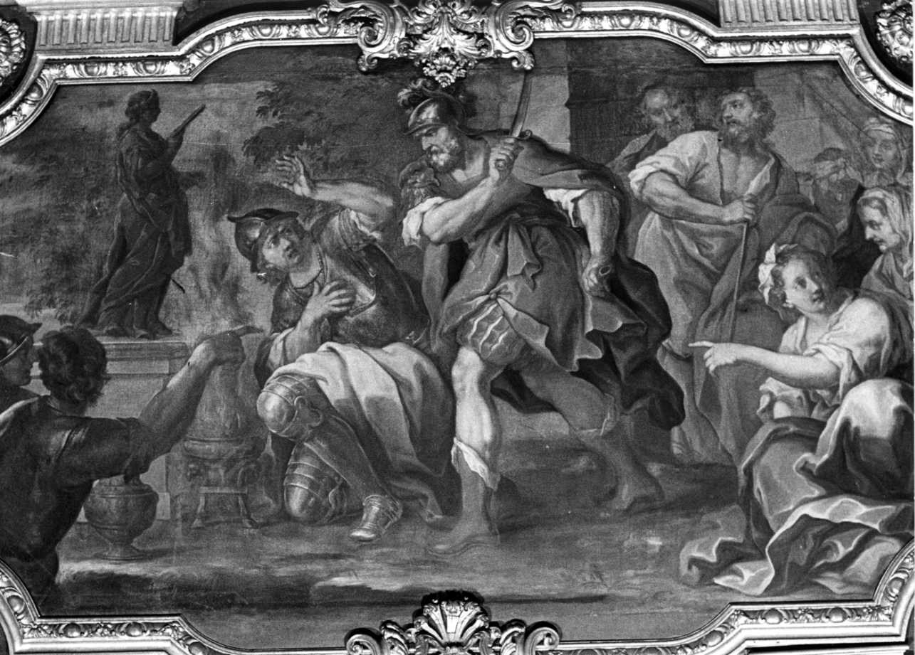 Mattatia uccide un Giudeo che voleva offrire sacrifici agli dei pagani (dipinto, elemento d'insieme) di Duranda Gianna (secondo quarto sec. XVIII)