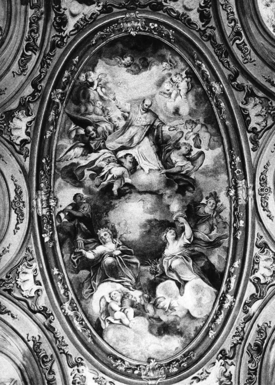 gloria di Sant'Ignazio (dipinto, elemento d'insieme) di Milocco Michele Antonio (seconda metà sec. XVIII)