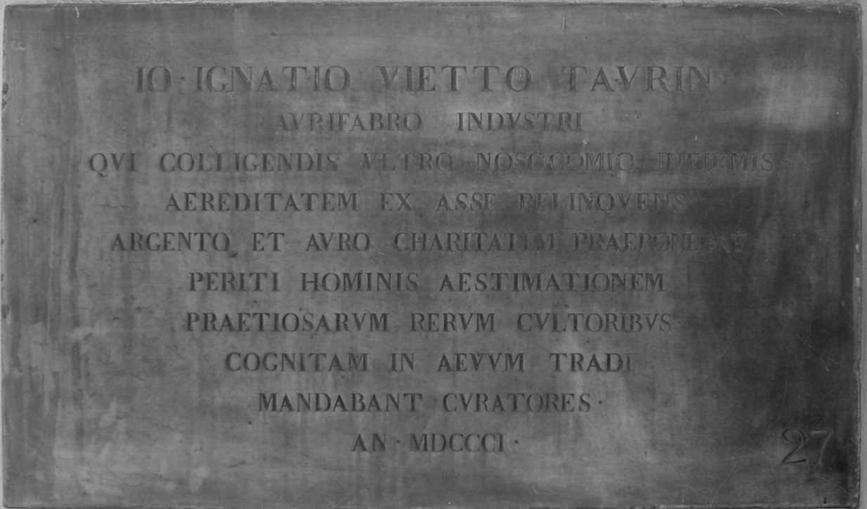 lapide commemorativa, opera isolata - bottega piemontese (inizio sec. XIX)