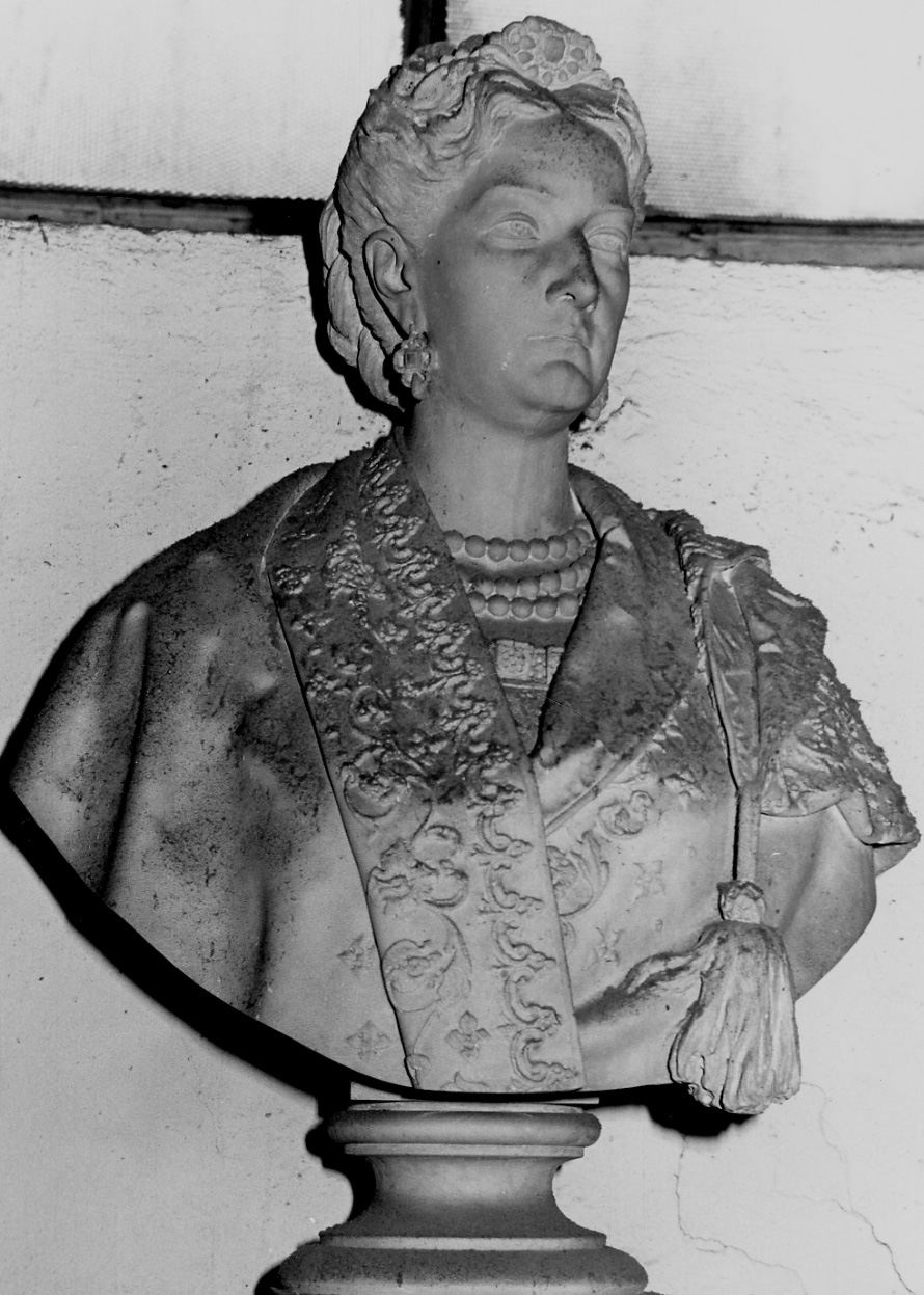 busto ritratto di Maria Vittoria di Savoia (busto, opera isolata) - bottega piemontese (terzo quarto sec. XIX)