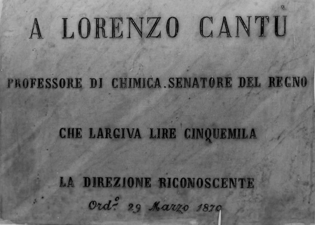 lapide commemorativa, opera isolata - bottega piemontese (terzo quarto sec. XIX)