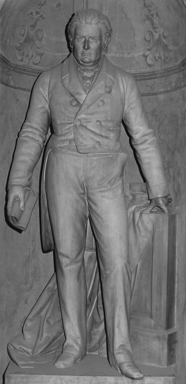 ritratto di Alessandro Riberi (statua, opera isolata) di Vallauri Tommaso (terzo quarto sec. XIX)