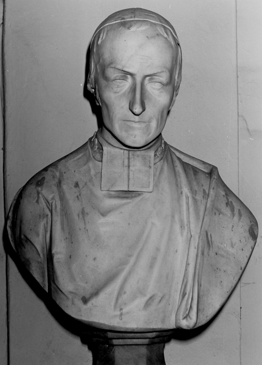 busto ritratto di Giovanni Enrico Fantolino (busto, opera isolata) di Isella Giuseppe (metà sec. XIX)