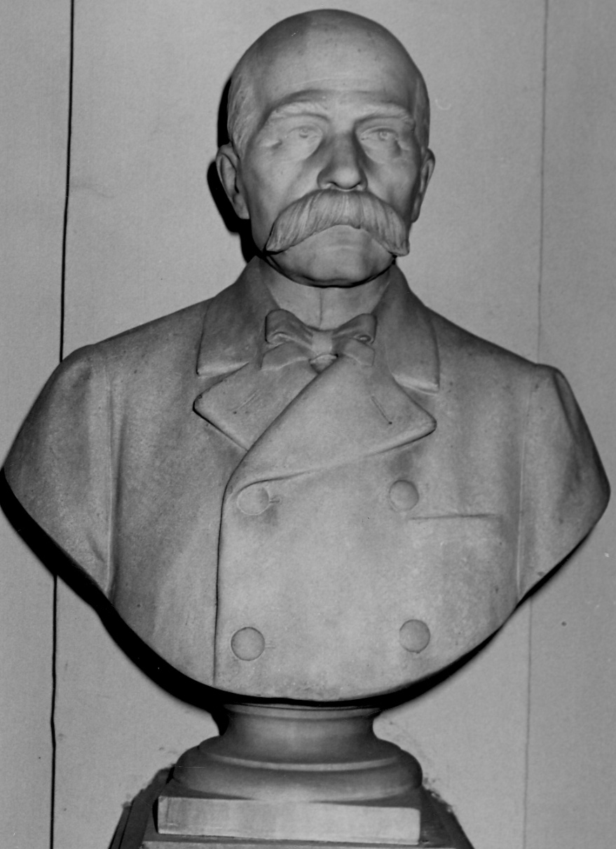 busto ritratto di Carlo Meynardi (busto, opera isolata) di Elia G (fine sec. XIX)