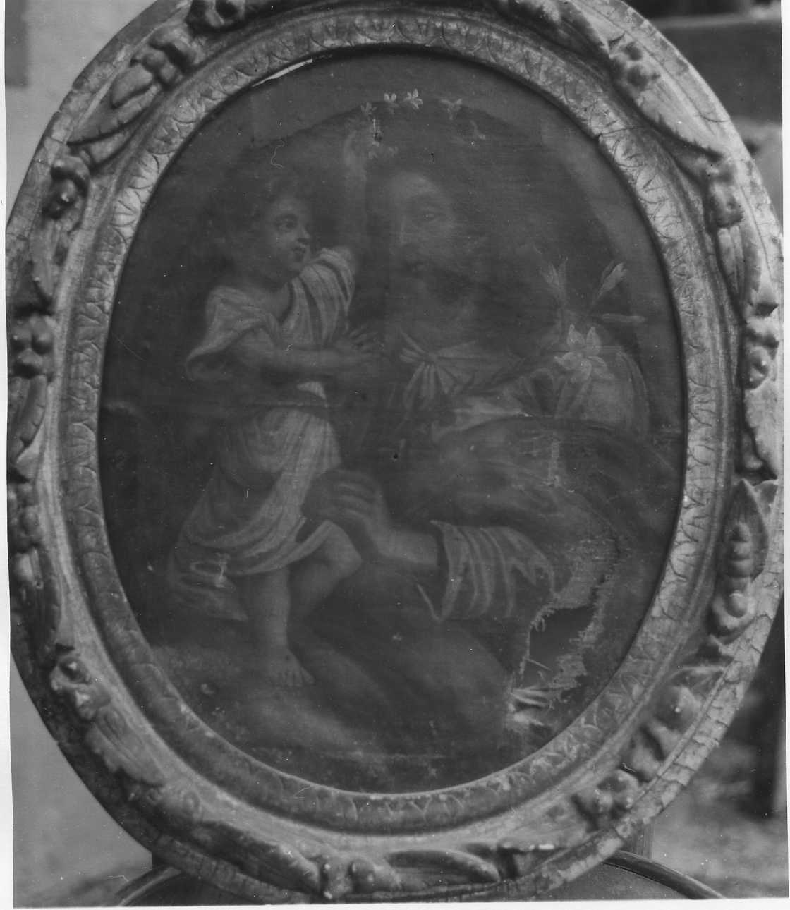 San Giuseppe e Gesù Bambino (dipinto, opera isolata) - ambito Italia centro-settentrionale (sec. XVII)