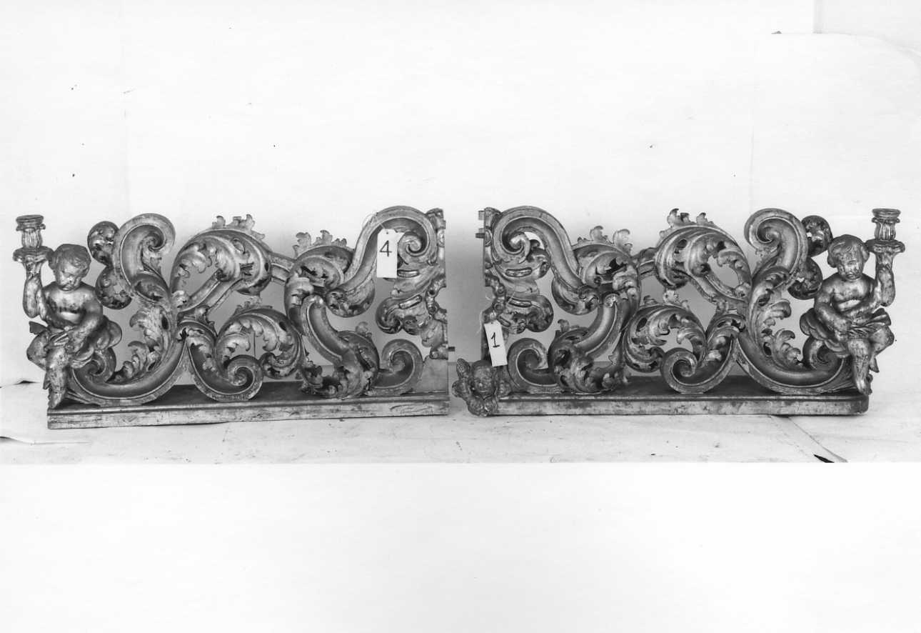 candelabro, serie - bottega piemontese (prima metà sec. XIX)