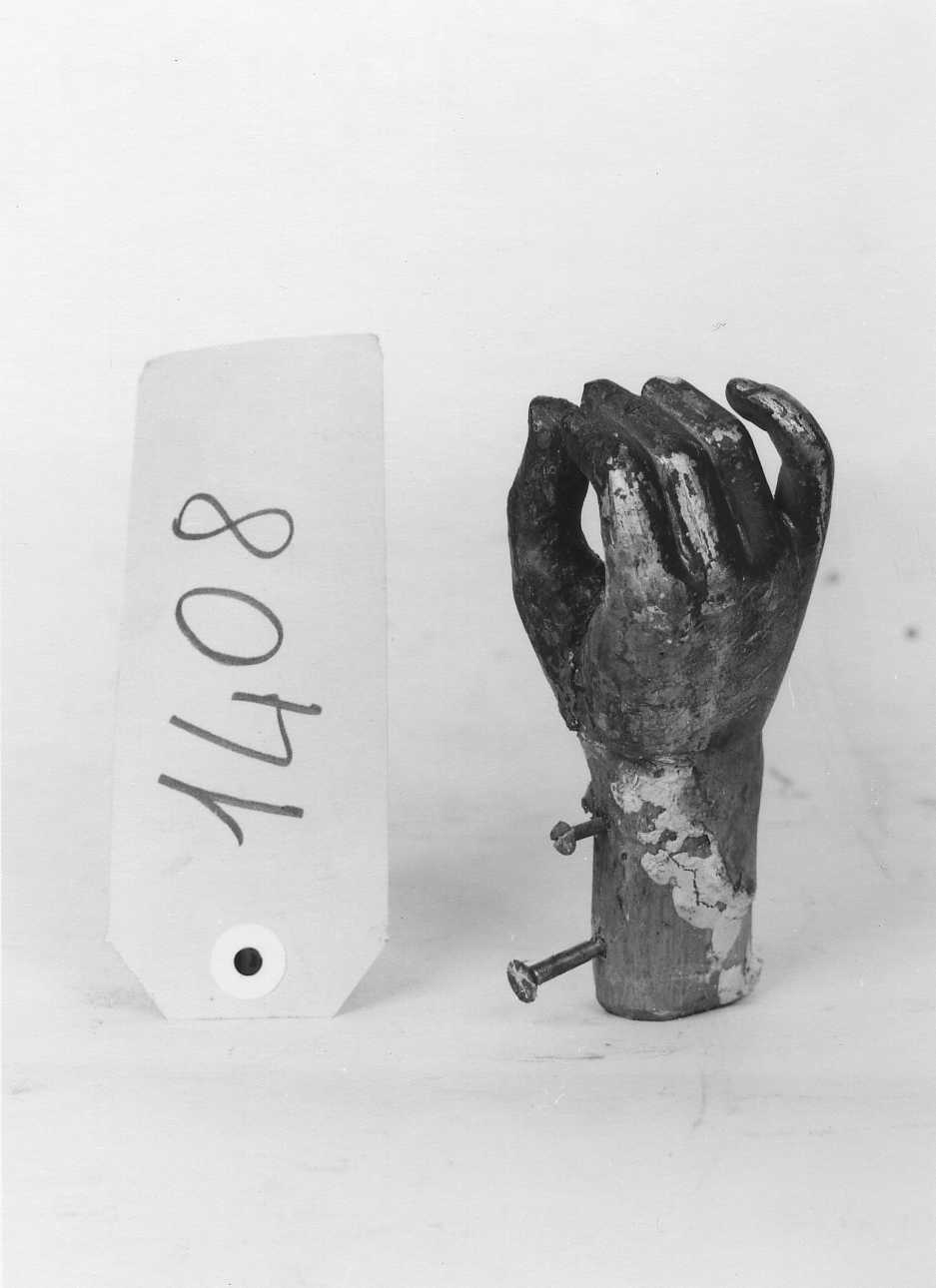 mano (scultura, frammento) - bottega piemontese (prima metà sec. XIX)