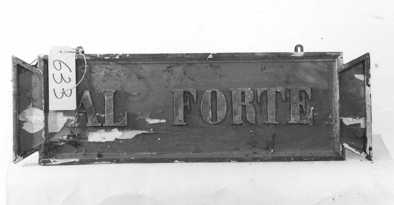 targa, opera isolata - bottega piemontese (sec. XIX)