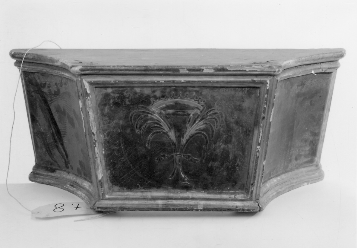 rami fogliacei coronati (base, opera isolata) - bottega piemontese (prima metà sec. XIX)