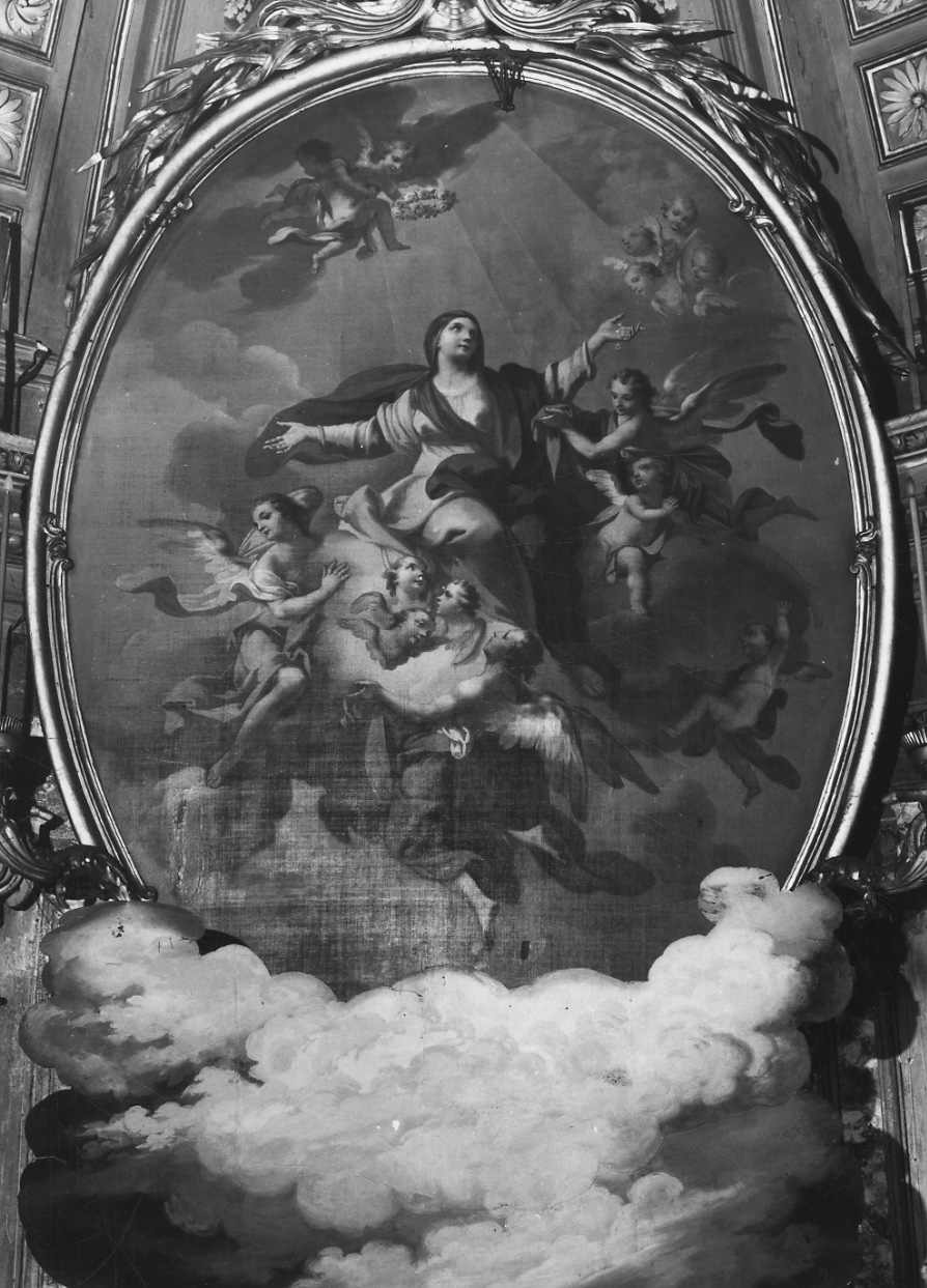 Madonna Assunta con angeli (dipinto, opera isolata) - ambito piemontese (sec. XVIII)