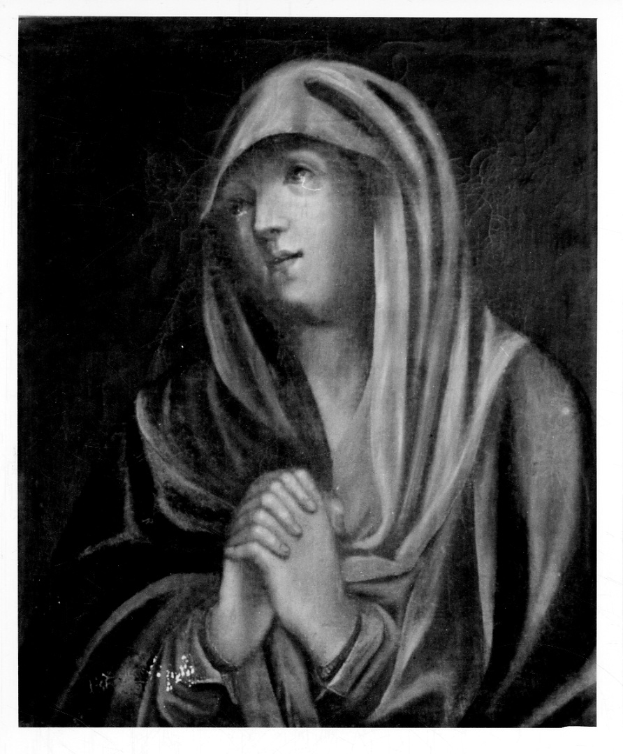 Madonna orante (dipinto, opera isolata) - ambito piemontese-delfinale (sec. XVII)