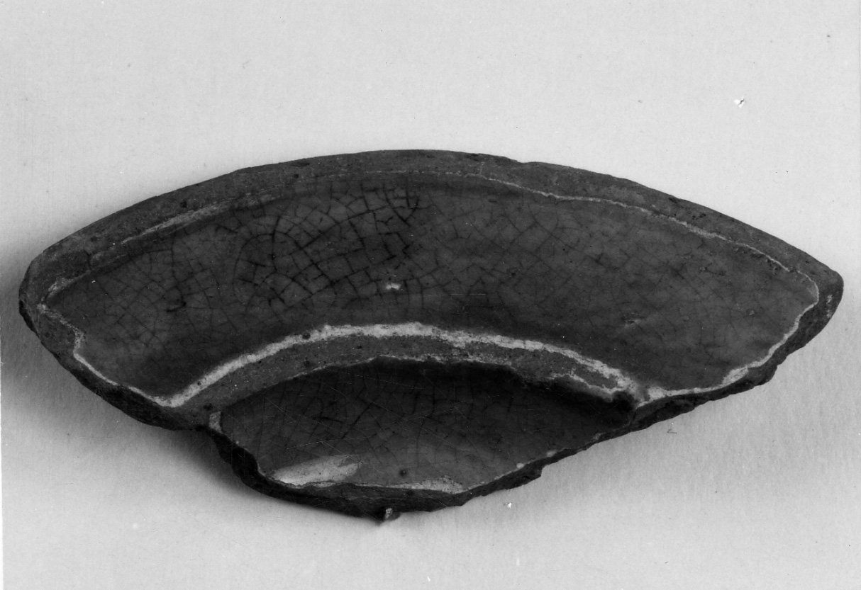 scodellina, frammento - bottega piemontese (secc. XV/ XVIII)