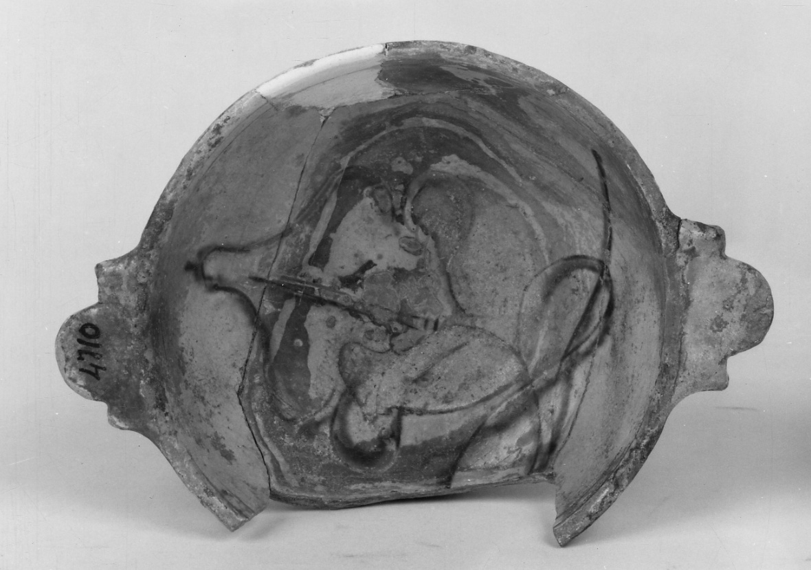 ciotola, frammento - bottega piemontese (secc. XV/ XVI)