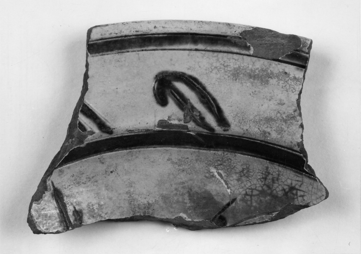 piatto, frammento - bottega piemontese (secc. XV/ XVI)