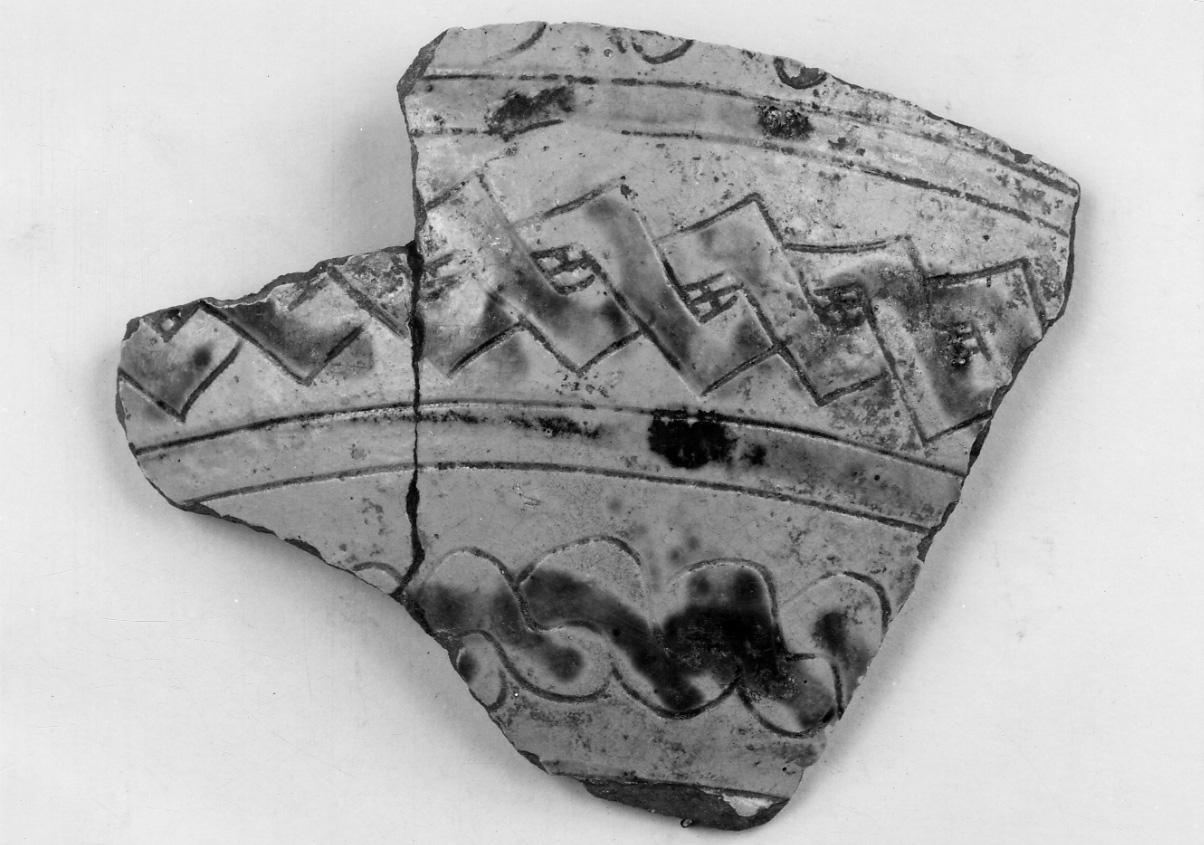 boccale, frammento - bottega piemontese (secc. XV/ XVI)