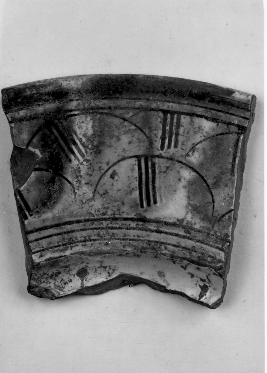 piatto, frammento - bottega piemontese (secc. XVI/ XVII)