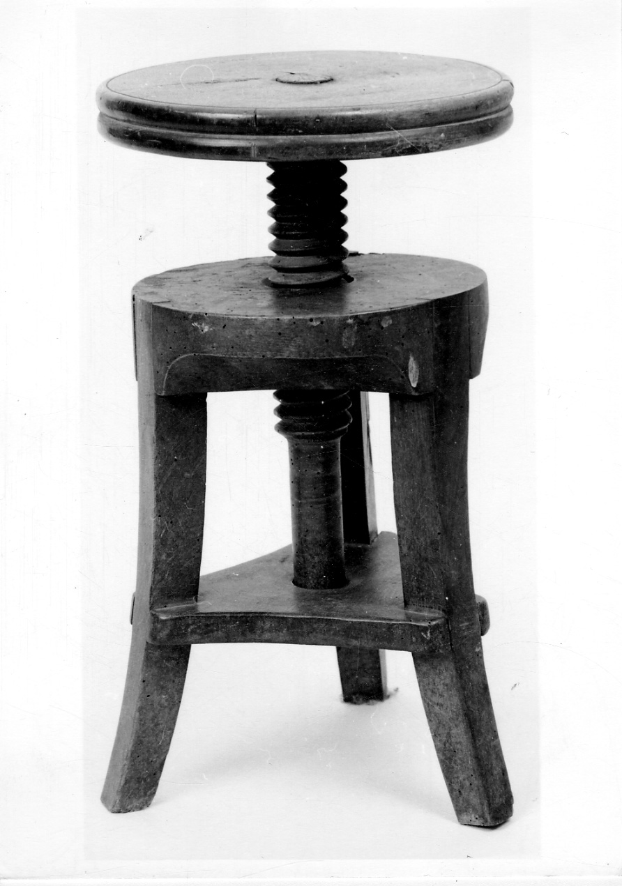 sgabello, opera isolata - bottega piemontese (seconda metà sec. XIX)