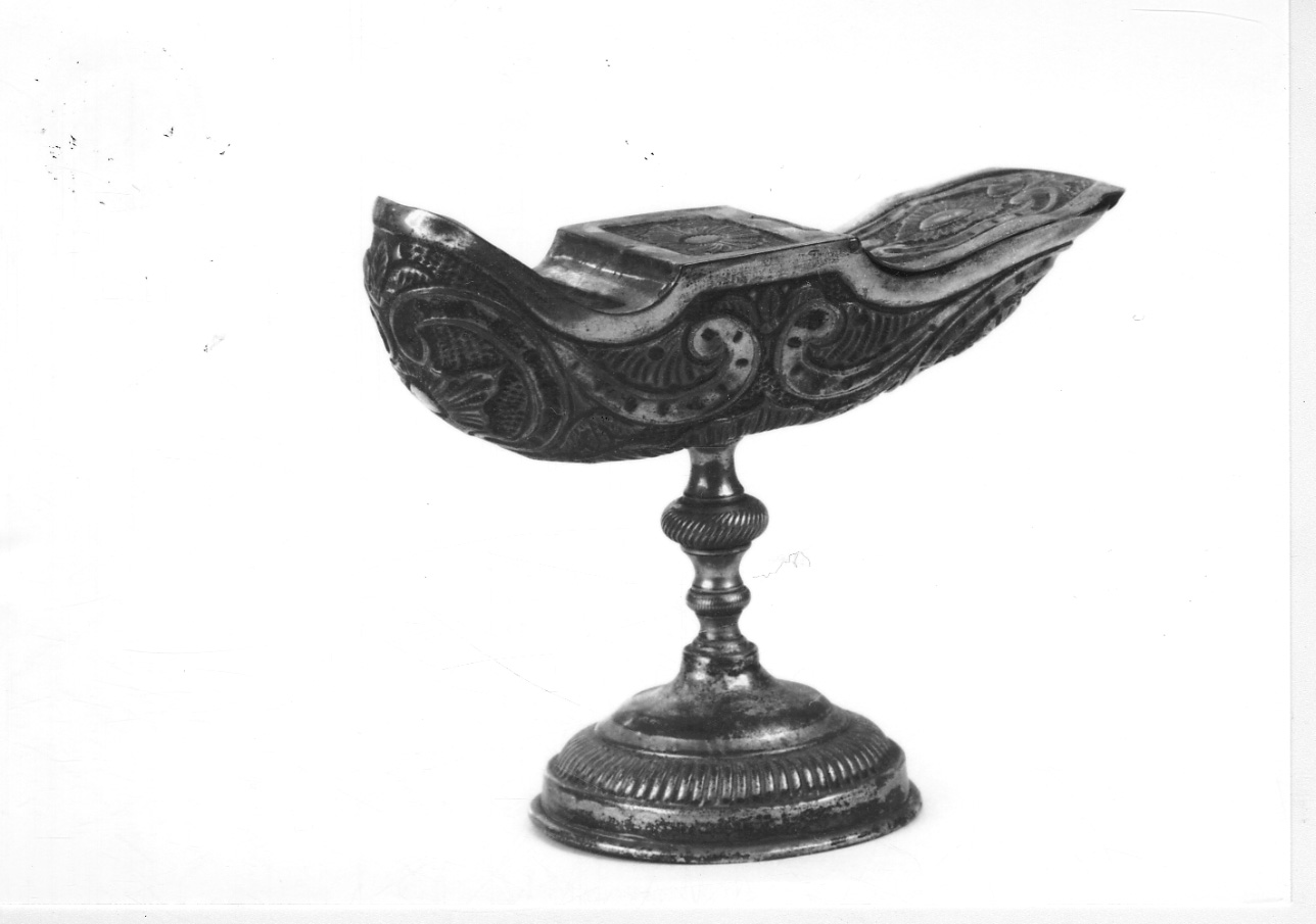 navicella portaincenso, opera isolata - bottega piemontese (seconda metà sec. XIX)